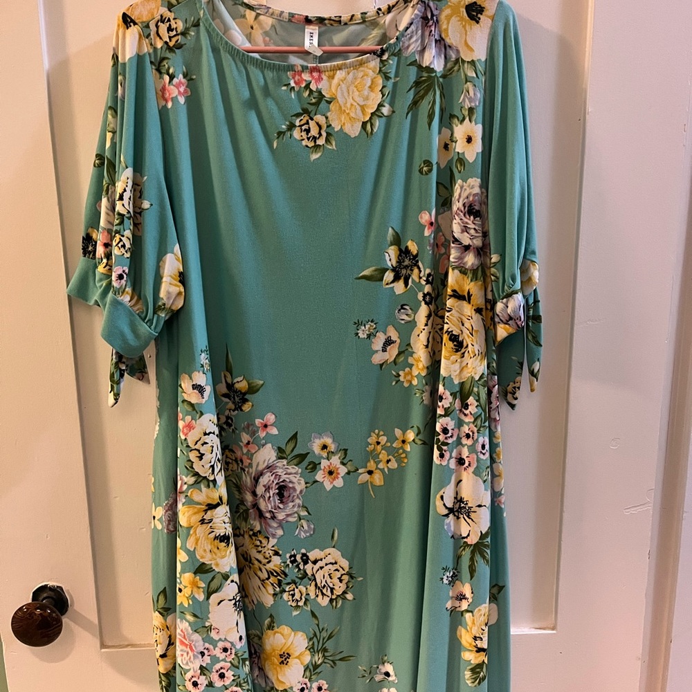 Turquoise blue dress